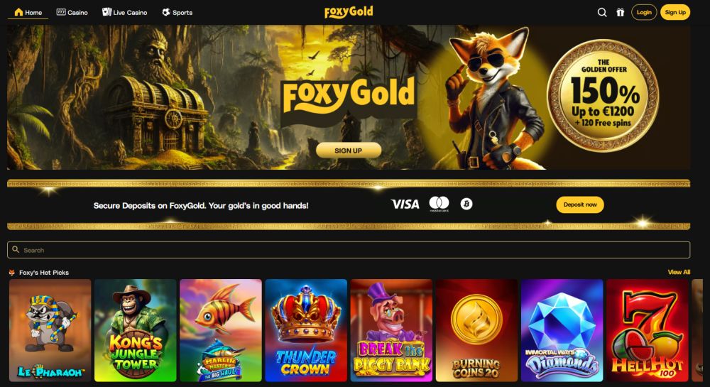 lobby do foxygold casino